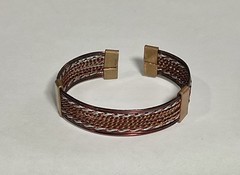 Vintage Braided Copper Brass Bracelet