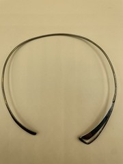 JAMES ROCKWELL Modern Art VINTAGE Open Choker Necklace Brass Signed