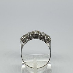 Antique Platinum Five-Stone Ring With 1.30 of Old Cut Diamonds – 360
