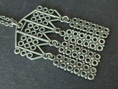 Vintage necklace/ pendant design K.M.J. Pewter Norway MCM 1960-1970s