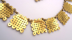 Vintage Metropolitan Museum of Art MMA Woven Celtic Knot Necklace & Clip Earring
