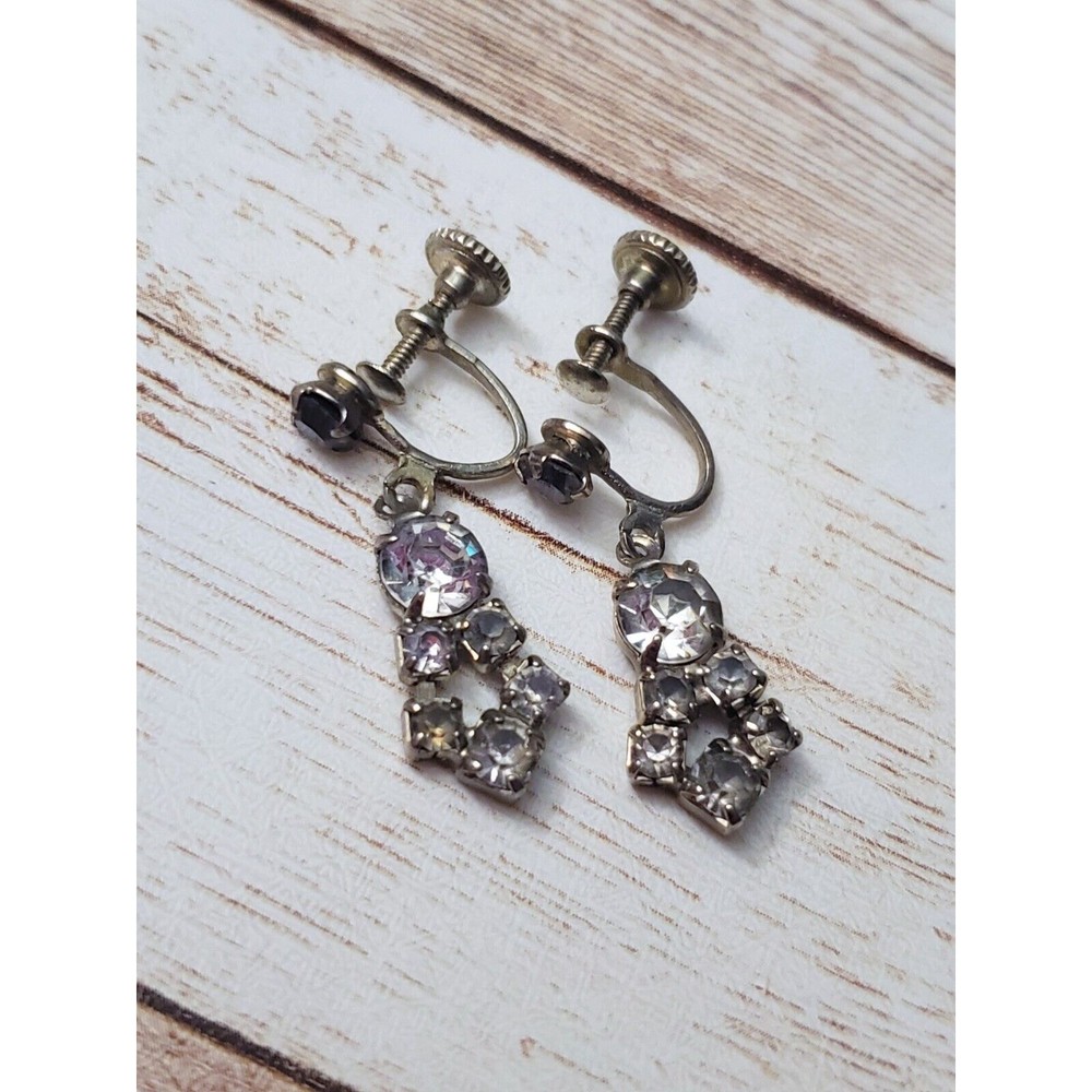 Vintage Screw On Earrings – 1 & 1/8″ Dangle