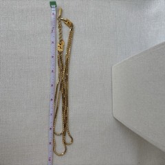 Vintage Monet Gold Tone 3-Strand Necklace Adjustable Length 16-18”