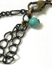 Vintage Handmade Turquoise Bead And Pendant Necklace Adjustable Length