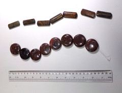 Natural Stone Bead Strands 35mm & 15x40mm Jewelry Making Lot AH45