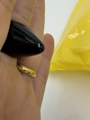 Vintage Ring Costume Statement Black Mod Avant Garde Size 7 Plastic Lucite
