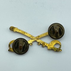 AMICO Crossed Sword Lapel Pins Gold Tone Military Style Uniform Brooch 1.5in