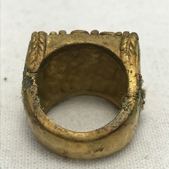 Vintage 18K HGE Plated Multi Color Crystals Unique Bold Look Ring varied sizes