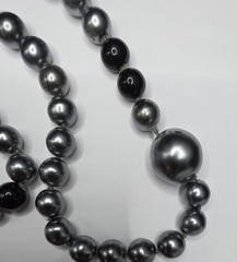 VTG CHANEL Grey Gripoix Pearl Sautoir Necklace Early 90s READ DESCRIPTION AS-IS