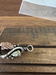 WM Wheeler 12K and 925 Sterling Pendant Black Hills Gold 7/8”