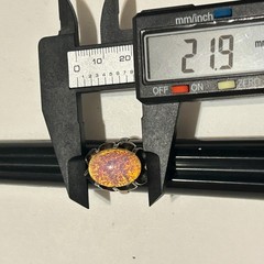 Vtg Sterling 925 Faux Opal Glass Oval Cocktail Ring Sz 8.5