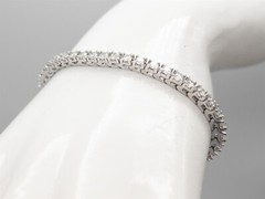 $17,000 7ct VS G IDEAL CUT Natural Diamond 14k White Gold Tennis Bracelet 13g
