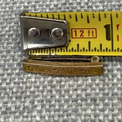Vintage Ballou Bar Pin Small Gold Tone Etched Scroll Design 7/8 Inch