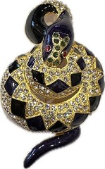 I Am Edgar Berebi my Blue Python pin Brooch From My Archives Vintage 24kplate