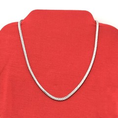 Vintage 3 mm Silver tone 16″ Spiga / Wheat Chain Necklace