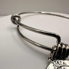 Vintage Y2K Silver Tone Charm Bracelet It’s About The Journey Green Bead Jewelry
