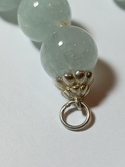 925 Silver China Vintage Translucent Pale Green Jadeite Hand Knotted Necklace!!!