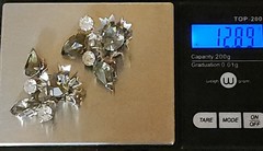 Vintage Beau Jewels Silver Tone Smoky & Clear Rhinestone Clip-On Earrings