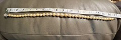 Vintage Carol Lee Carolee Faux Pearl Necklace Box Clasp Round Metal Rhinestones