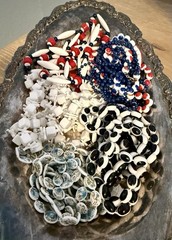 Lot of 5 Vintage Plastic Necklaces Various Colors Costume Jewelry 52”