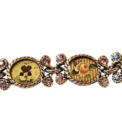 Maximal Art Collector Bracelet John Wind Various Flowers Goldplated