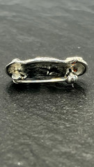 Vintage 925 Sterling Silver Garnet and Marcasite Owl Pin/Brooch