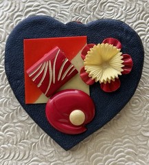 Vintage handcrafted heart brooch Pin