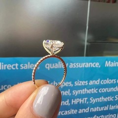2.75Ct Oval Cut Lab Created Diamond Wedding Bridal 14K Yellow Gold Finish Ring