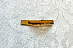 Vintage Gold Tone Cufflinks & Tie Bar Set Scroll Signed Lamode Karatclad Classy