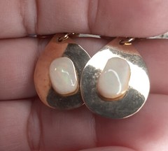 ** RARE Vintage M.KLOSE 1/20 12kt. G.F. Australian Opal Pendant & ER Set **