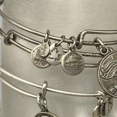 Alex Ani Bracelet Charm Lot 3 Silver Tone Dangle Mom Broncos NFL Sports Symbol