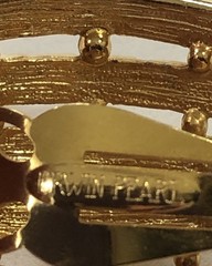 Erwin Pearl Earrings Clip On Gold Tone 1.25 inch – Vintage
