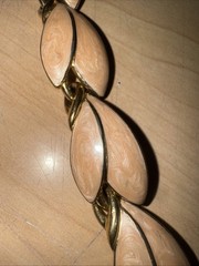 Vintage Trifari Gold Tone Leaf Bracelet 1955/1969 7-3/8″ w/ Crown Trifari Mark