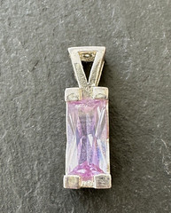 THREE VINTAGE STERLING SILVER SPRING COLOR GEM CHARM PENDANTS G354