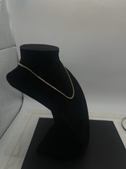 Monet Gold Tone S Link Chain Necklace 15 Inch Flat Wave Choker Vintage