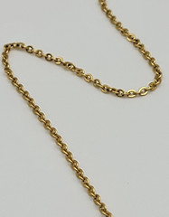 Vintage Gold Tone Chain Clear Glass Cross Necklace 18 Inch Spring Ring Clasp