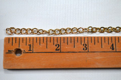 Pale Green Jade? Round Bead Stone Necklace Gold Tone Chain 21″