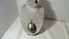 Vintage Abalone Shell Pendant Necklace