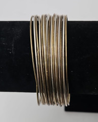 Vintage Silver and Gold Tone Cuff Layered Bracelets
