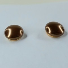 CAROL LEE Earrings Post Stud Button Brown Vintage Everyday Jewelry