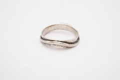 Vintage Sterling Silver 925 Ring Size 8.5 Textured