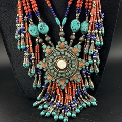 Unique Stunning Star Shape Amazing Multicolour Pendant Beautiful Beaded Necklace
