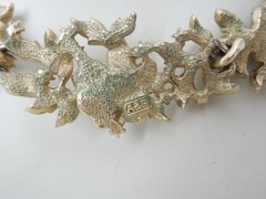 Attwood & Sawyer Collier Necklace Vintage Enamel Rhinestone Gold 39 cm