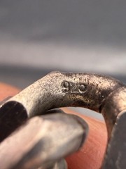 VTG Solid Sterling Silver 925 Panzer Chain Man Curb Links Bracelet Lobster 9”