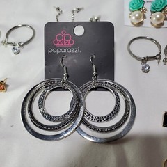 Lot of 19 Pairs Assorted Dangle, Hoop and Stud Earrings
