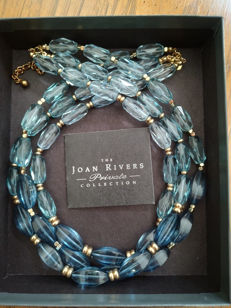 Joan Rivers Private Collection Faux Aquamarine Bead Necklace