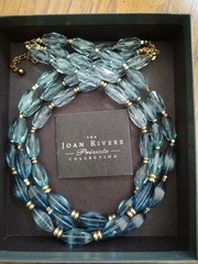 Joan Rivers Private Collection Faux Aquamarine Bead Necklace