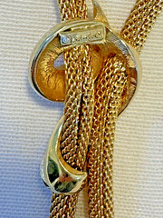 Vintage FRANCOIS Gold Statement Necklace With Tassels
