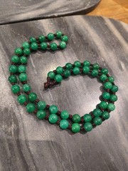Vintage Jade Bead Hand-Knotted Necklace