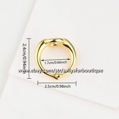 Sally’s Quality 100% Copper Scarf Ring Circle Buckles Brooch For Silk Scarves